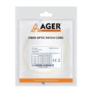 Ager AF-400-SCLC-SM-2-FO G657-A2 SC to LC SM OS2 Duplex Fiber Patch Kablo 3 Metre