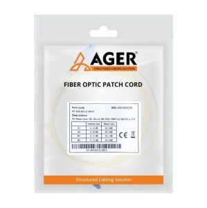 Ager AF-400-SCLC-SM-2-FO G657-A2 SC to LC SM OS2 Duplex Fiber Patch Kablo 3 Metre