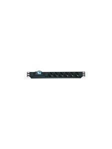 Ager AA-PRZ01U19-6S-AL PDU Soketli Priz 19 Inch 1U Alüminyum Profilli 1x16A Sigortalı