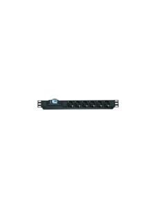 Ager AA-PRZ01U19-6S-AL PDU Soketli Priz 19 Inch 1U Alüminyum Profilli 1x16A Sigortalı