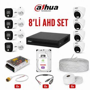 Dahua 8'li AHD Kamera Güvenlik Sistemi (2 TB HDD Dahil)