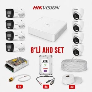 Hikvision 8'li AHD Kamera Güvenlik Sistemi (2 TB HDD Dahil)
