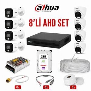 Dahua 8'li AHD Kamera Güvenlik Sistemi (2 TB HDD Dahil)