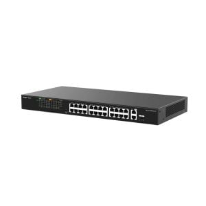 Reyee RG-ES126FGS-LP 26 Portlu 10/100 Fast Ethernet Tak Çalıştır PoE Switch 2 Gigabit Uplink 1 Gigabit SFP