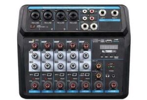 Mikafon EC-6UN Studio Mixer – 2 Mono, 1 Stereo, +48V Phantom, USB, Bluetooth, Echo