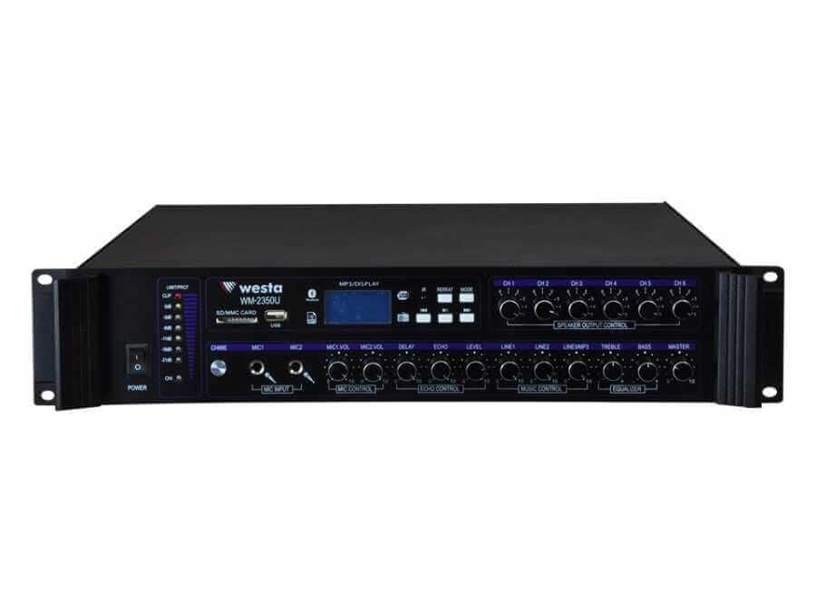 Westa WM‑2350U – 350 W, 6 Bölgeli USB/Bluetooth Mikser‑Amfi