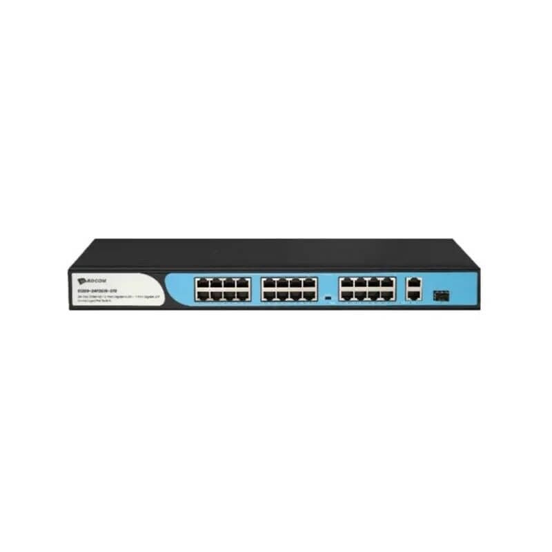 BDCOM S1200-24P2G1-S370 24 Port PoE 370W Rack Mount Switch