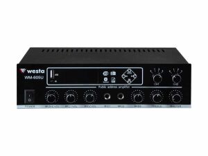 Westa WM-605U FM 2 Bölgeli 100W/100V Mixer Amfi