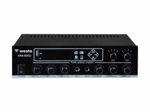 Westa WM-605U FM 2 Bölgeli 100W/100V Mixer Amfi